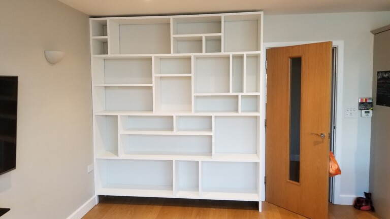 Bristol Fixer - Large Bespoke White Random Bookshelf